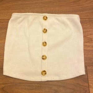 White tube top, A little see through with colours like white or black